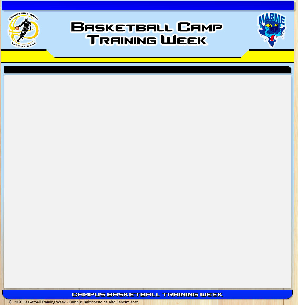 Basketball Camp Training Week   2020 Basketball Training Week - Campus Baloncesto de Alto Rendimiento
